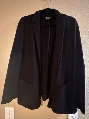 Worthington Black Open-Front Tailored Blazer